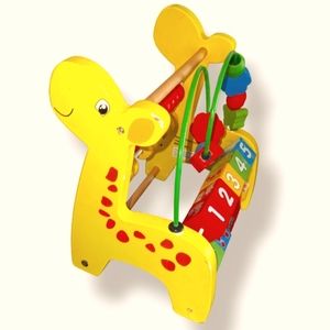 Giraffe Beads and Blocks Baby Toy